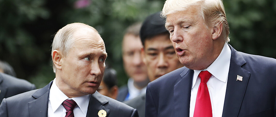 Russia's President Vladimir Putin and US President Donald J. Trump will meet in Helsinki on 16 July 2018 EPA