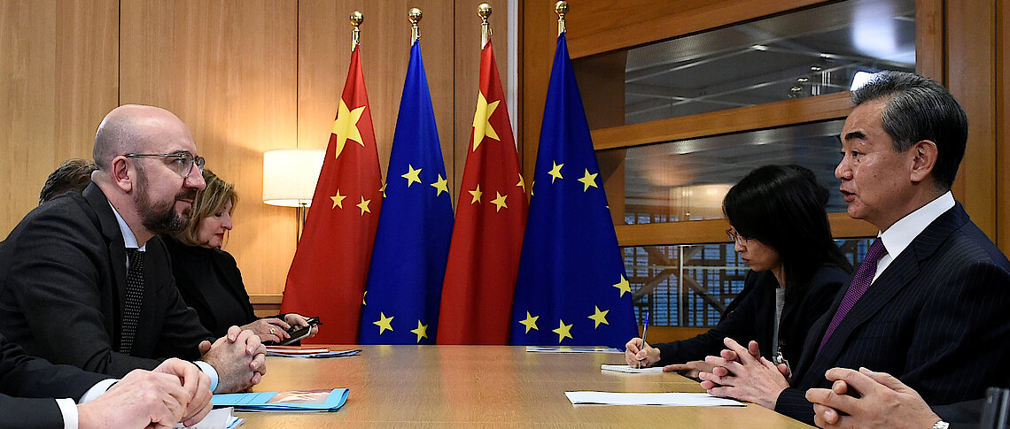 Chinese Foreign Minister Wang Yi meets European Council President Charles Michel Reuters