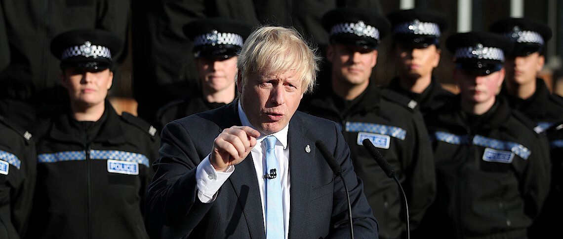 Britain's Prime Minister Boris Johnson, makes a speech during a visit to West Yorkshire Reuters